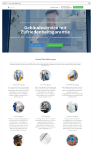 Webseite für Reinigungsfirmen